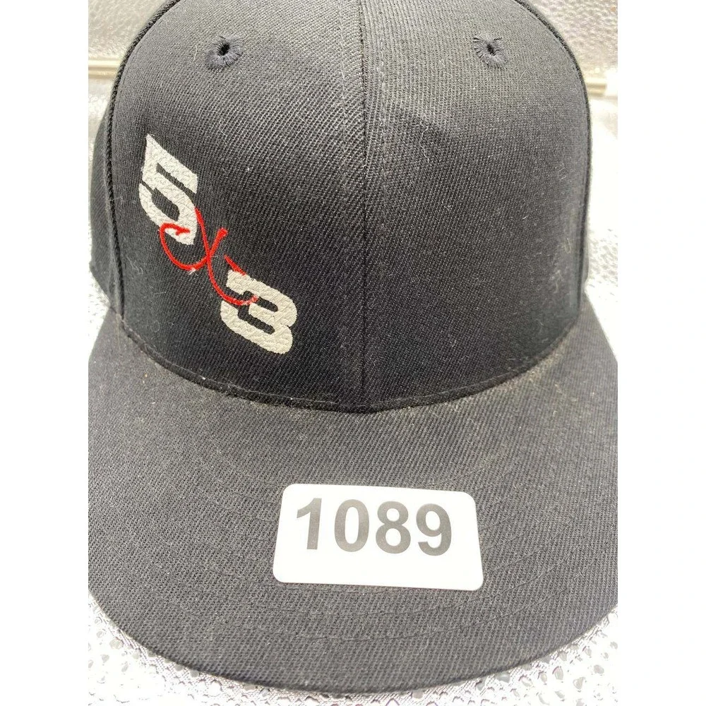 5/3 Fishing Hook No Excuses 210 Fitted by Flexfit Hat Mens 7 1/4 7 5/8 Black Cap